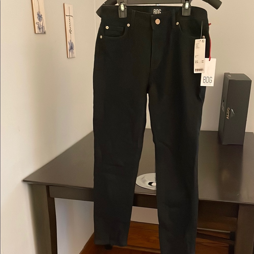BDG Women's Mid Rise Skinny Black Jeans